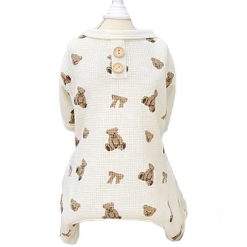 Animal Pattern Dog Pajamas Pet Clothes Dog Jumpsuit Pyjamas Sleeveless Vest Hoodies for Small Dogs Chihuahua Puppy Cat Pijamas S