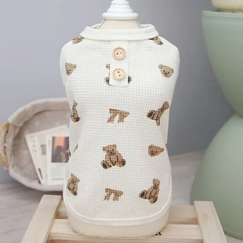 Animal Pattern Dog Pajamas Pet Clothes Dog Jumpsuit Pyjamas Sleeveless Vest Hoodies for Small Dogs Chihuahua Puppy Cat Pijamas S