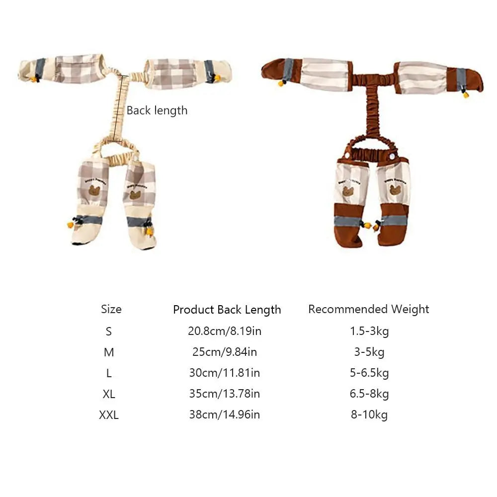 Reflective Stripe Pet Strolling Going Out Pants Adjustable Dust-Proof Dog Four-Legged Pants Full Leg Protection Anti-Slip
